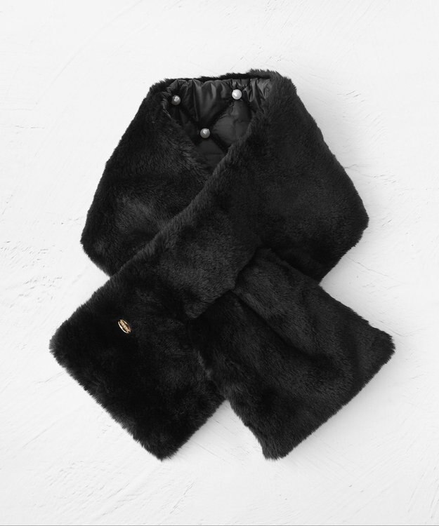 TOCCA 【リバーシブル】PEARL FUR REVERSIBLE TIPPET ティペット ブラック系