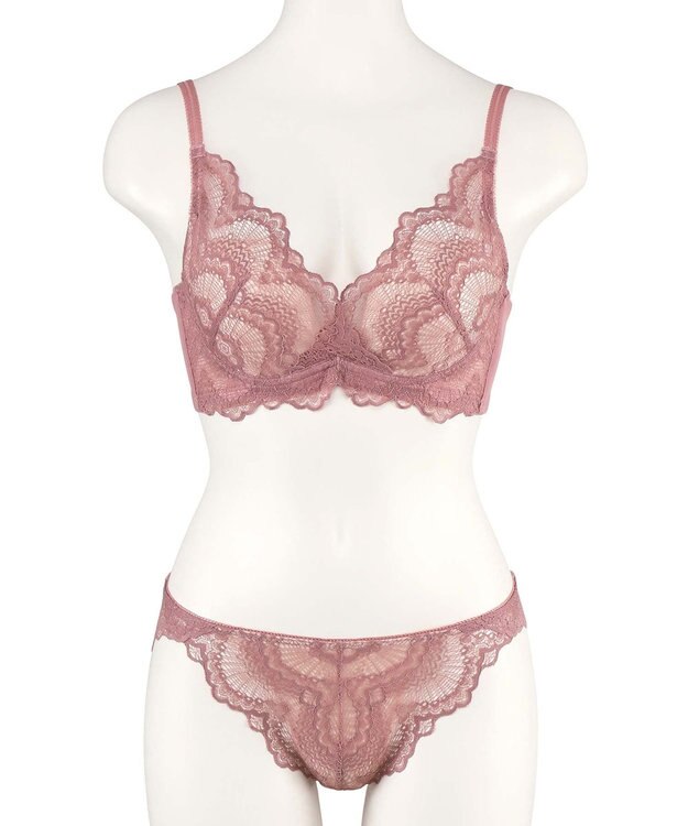 San-ai Resort（三愛水着楽園） 【新色アッシュローズ・アッシュグレー追加】 カシュクール脇高ブラジャー＆ショーツ アッシュローズ