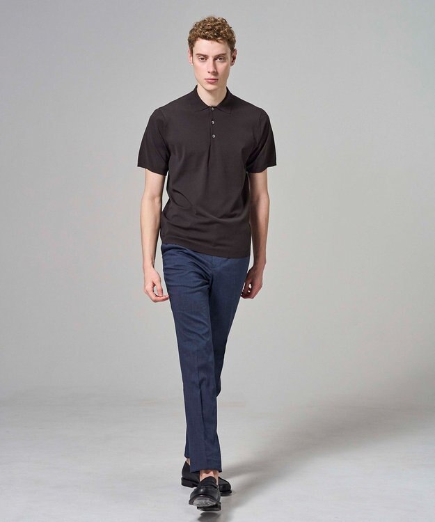 JOSEPH HOMME 【新色追加】リュクスレーヨン　ポロニット ダークブラウン系