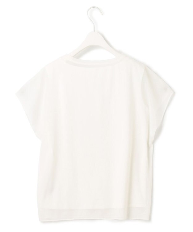 ICB L 【洗える】 シアージャージー カットソー オフホワイト系