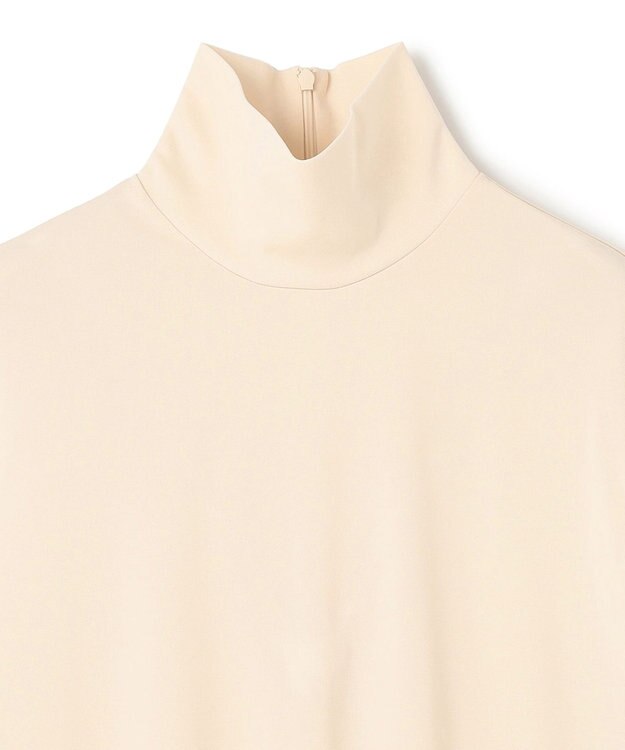 BEIGE， 【洗える・VERY 6月号掲載】MELLE / ジャージーハイネックカットソー Ecru