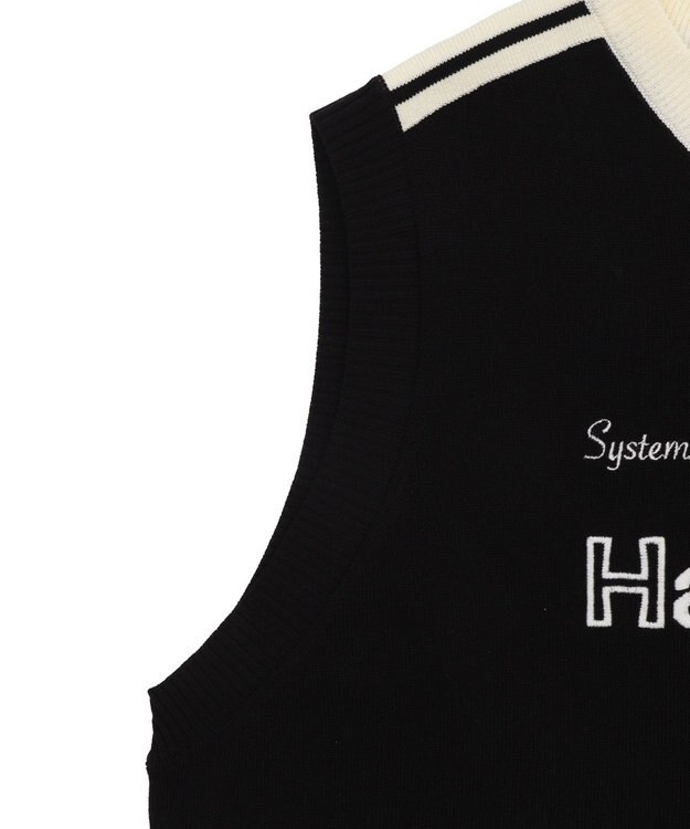 WEGO 【２点SET】アンサンブルゲームロゴニットベスト ブラック