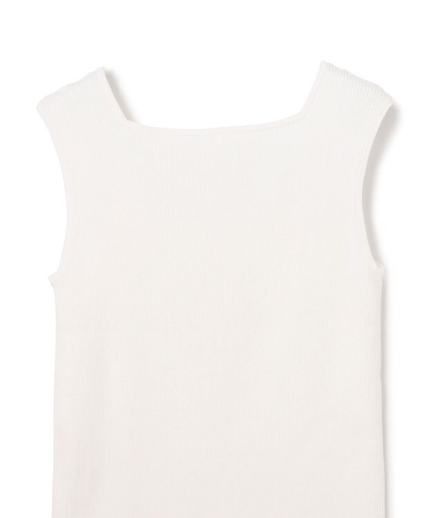 GRACE CONTINENTAL スクエアリブニットトップ ホワイト