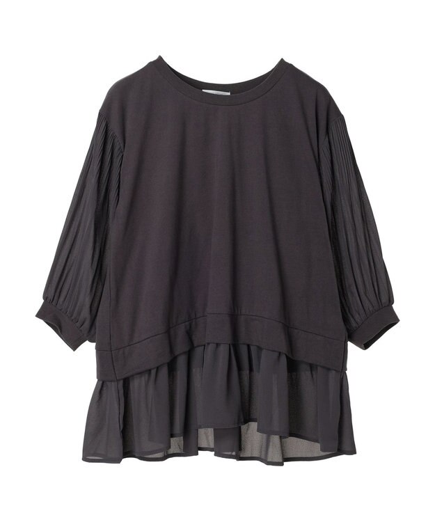 Green Parks 消しプリーツドッキングカットチュニック Gray