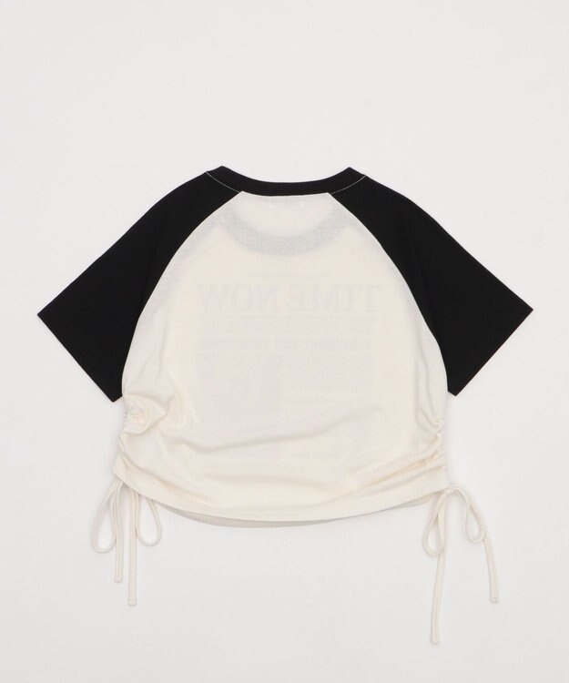 WEGO グラフィックショートサイドリボンドロストT 柄1