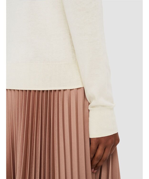 JOSEPH 【洗える】コットンカシミヤ　ラウンドネックニット Ivory