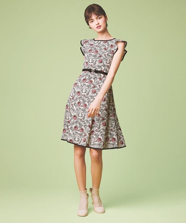 TOCCA 【消臭＆洗える！】NEWYORK CITY ROSE フリルドレス アイボリー系5