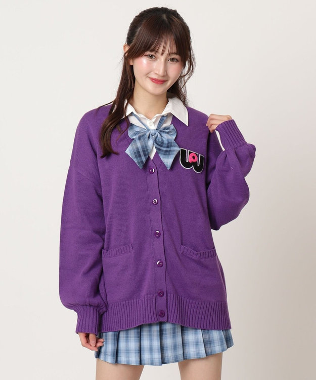 WEGO 【SCHOOLITEM】ワールドペガサスコラボカーディガン パープル