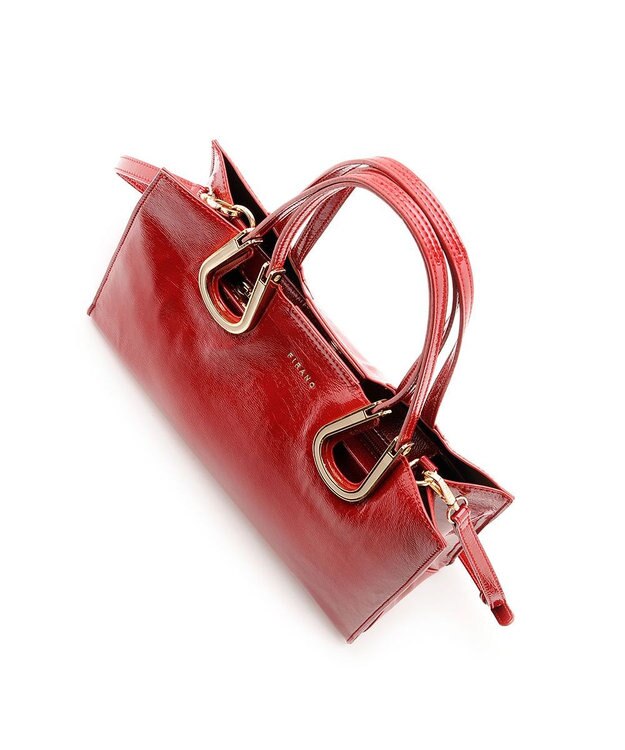 MioFIRANO ホースシューエナメルハンドバッグ 2WAY　FIRANO フィラノ RED