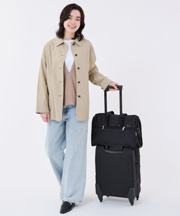 LeSportsac DELUXE MED WEEKENDER/ラインデボスブラック ラインデボスブラック