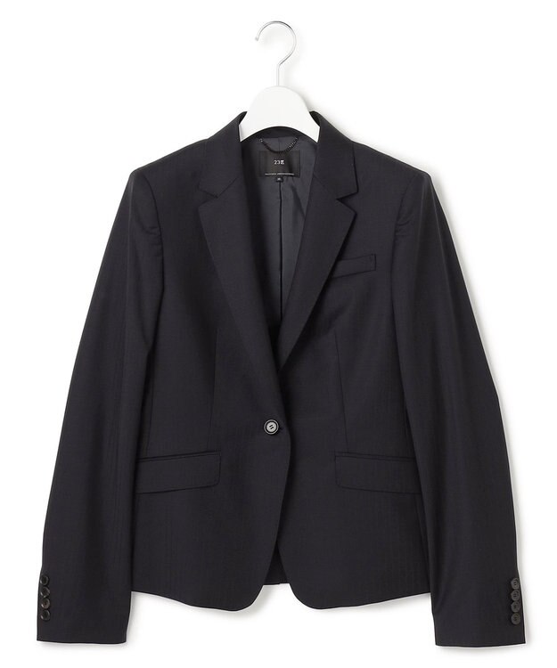 23区 【セットアップ対応】ファインネスウール 一つ釦 ジャケット ネイビーストライプ