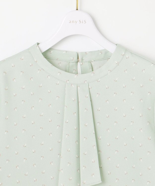 ANY SIS 【洗える】ボウタイ ブラウス ミント