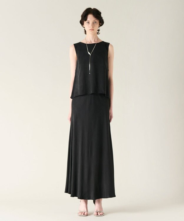 GRACE CONTINENTAL キュプラサテントップ ブラック