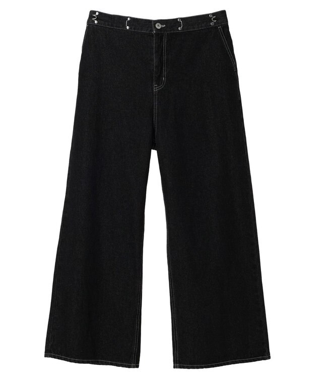 earth music&ecology タックホックデニムパンツ Black