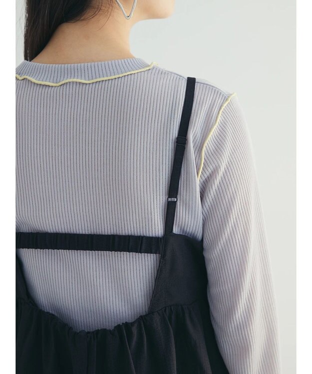 Green Parks ａ．バックギャザーキャミワンピース Black