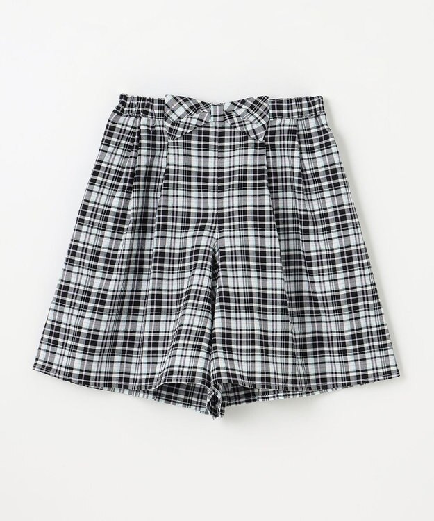 ANY KIDS チェック柄キュロット ブラック