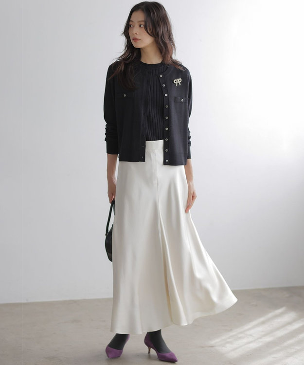 組曲 S ラメアンサンブル ニット ブラック系