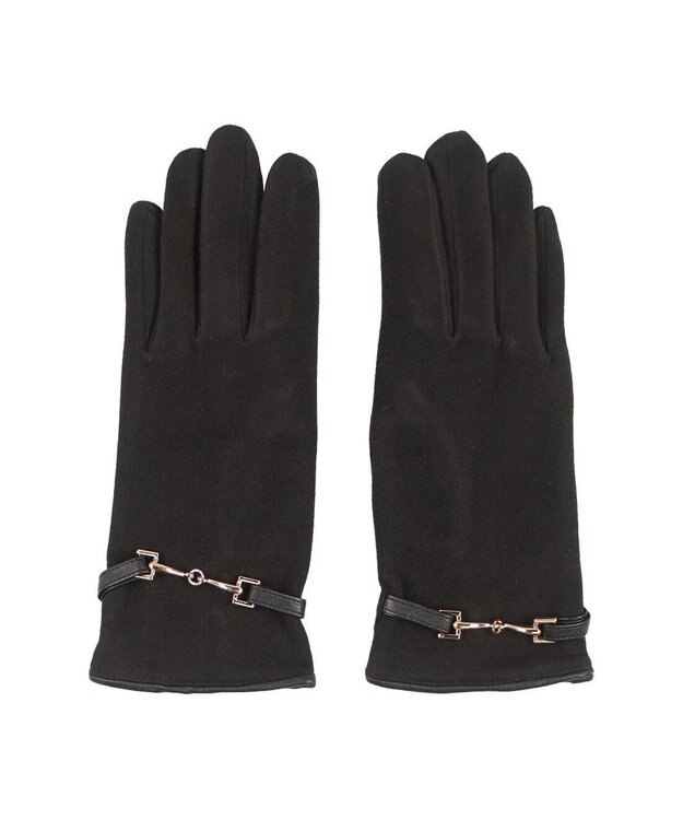 UNBILLION カシュネ cache nez / ビット金具付きジャージー手袋 ブラック