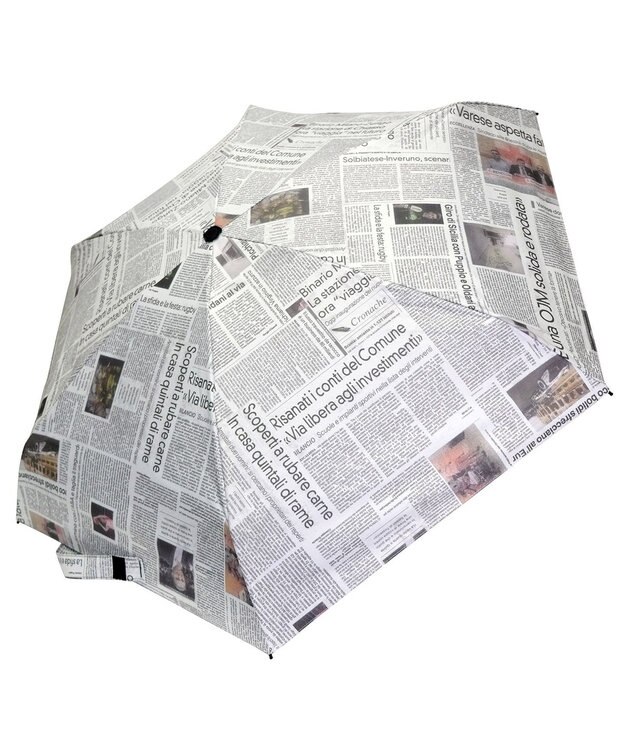 +RING レディース向け プラスリング 晴雨兼用折傘 PAPER-WHT T1196 sunshield 白～オフホワイト