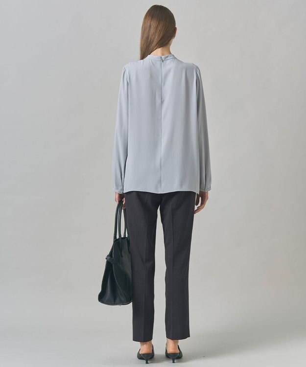 ICB L 【UVカット・洗える】ウール2WAYストレッチ スティックパンツ チャコール