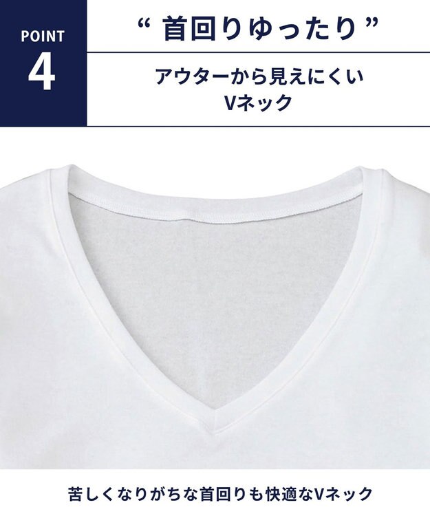 WACOAL MEN 綿混インナー Vネック ８分袖 しっかりあたたかい 保温性 肌側起毛 ストレッチ素材 逆三シルエット設計 メンズ GL5021 /ブロス ホワイト