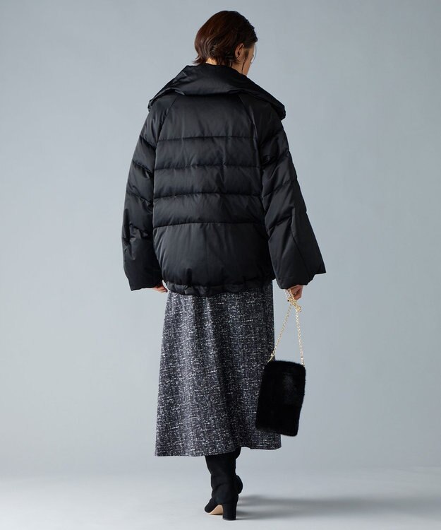 自由区 S 【撥水加工・洗える】ブライトダウンテントライン ダウンコート ミッドナイト