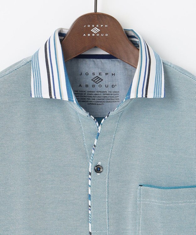 JOSEPH ABBOUD 【カラー豊富】人気！オーガニックコットン使用 ダディポロシャツ ターコイズブルー系