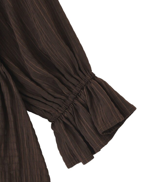 earth music&ecology アソートラッフルブラウス Brown