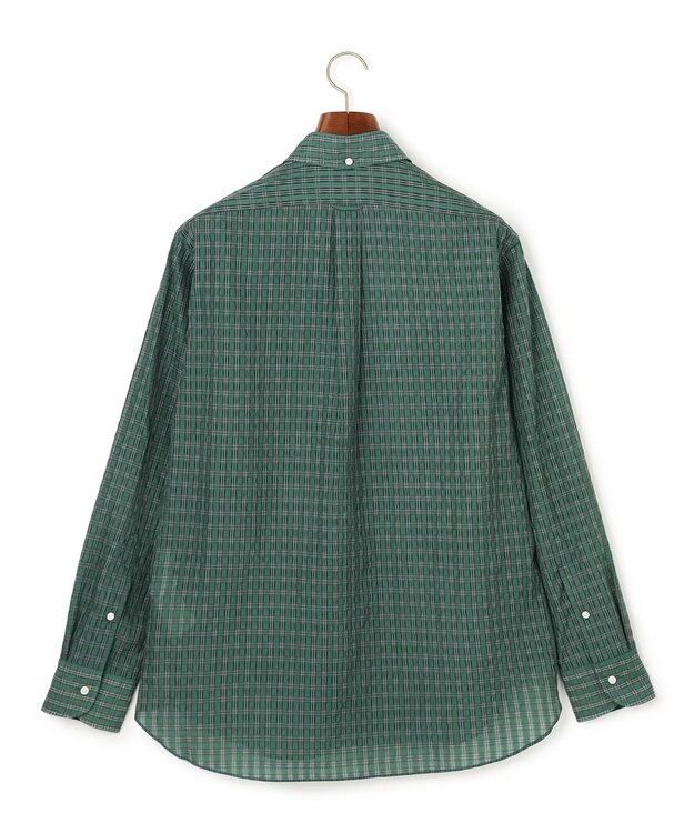 J.PRESS MEN 【こだわりの逸品】シアージャカードチェック シャツ / B.D. グリーン系3
