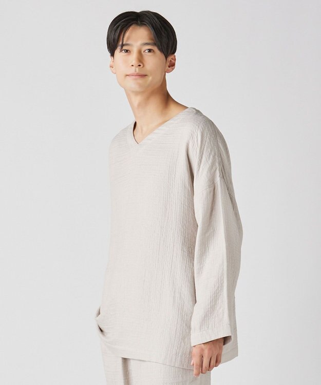 UCHINO マシュマロガーゼシンプルパジャマ ユニセックス ベージュ