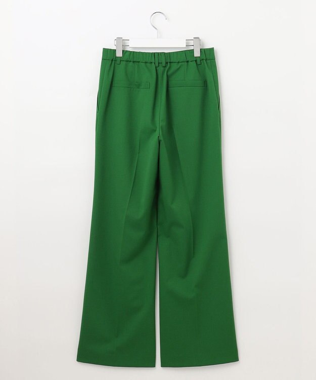 自由区 【洗える】T/R/Wストレッチストレート パンツ グリーン系