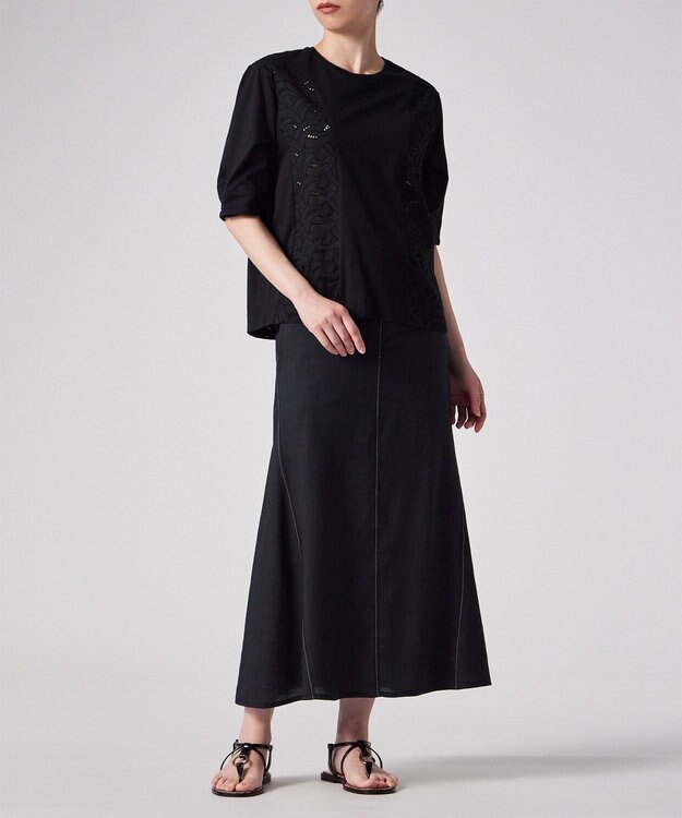 Paul Smith レース コンビ 半袖カットソー ブラック