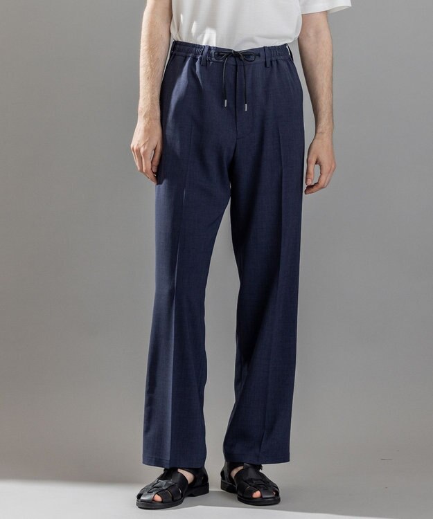 JOSEPH HOMME テクノボイルストレッチ ドロスト付きワイドストレートパンツ / HARRY CONVERTIBLE ブルー系5