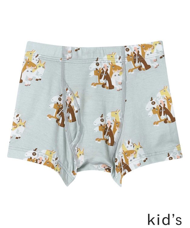 une nana cool 2026年お年賀「まるっとうまくいく」 キッズ男児ボトム(ボクサーパンツ) グレー