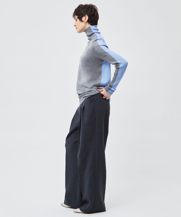 BEIGE， LAC / 2WAYストレッチワイドタックパンツ C.Gray