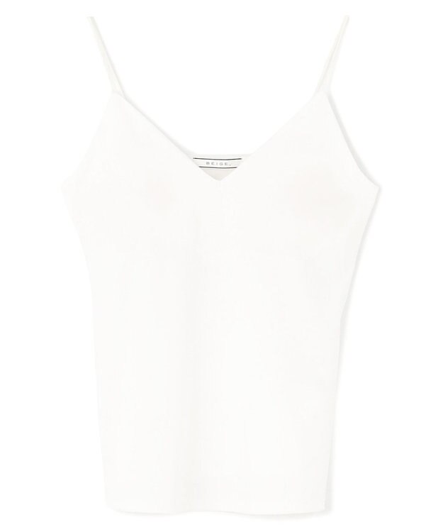 BEIGE， 【洗える・Precious 7月号掲載】ABELIA / コットンVラインカップ付きキャミソール White
