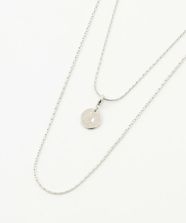 23区 クリッカーコインＷチェーンネックレス シルバー系