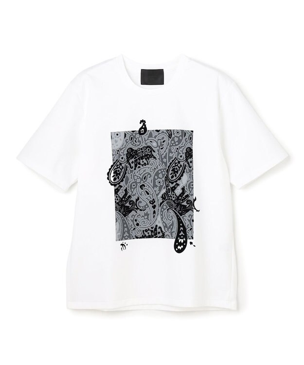 JOSEPH HOMME 【HIGH GRADE LINE】オリエンタルプリント　クルーネックTシャツ ホワイト系