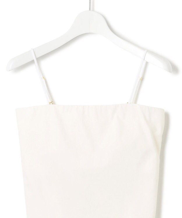 23区 L 【洗える】ベアトップ パッド付き キャミソール ホワイト系