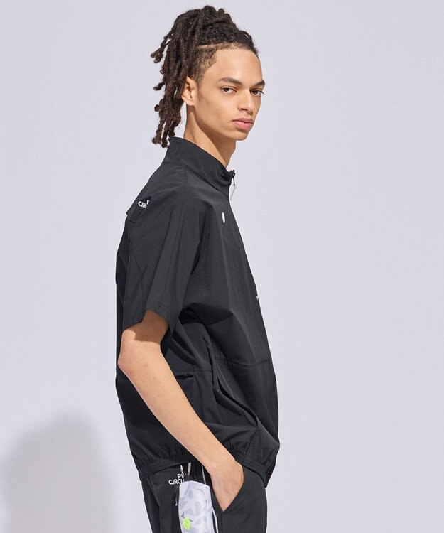 PW CIRCULUS 【MEN】パッカブルハーフジップ ゴルフ ブラック系