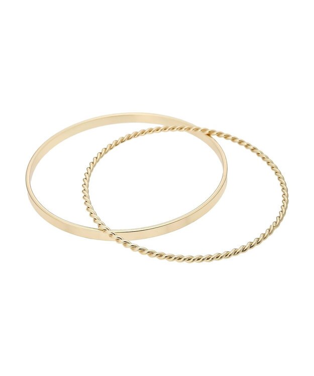 AMERICAN HOLIC ２ＳＥＴシンプルメタルバングル Gold