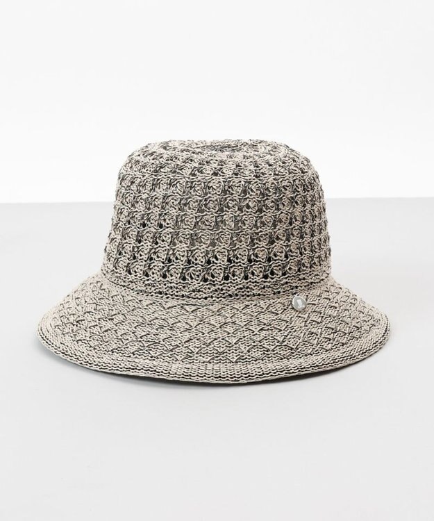 AURORA 【 LANVIN en Bleu （ランバン オン ブルー）】天然風サーモクロッシェハット オフホワイト