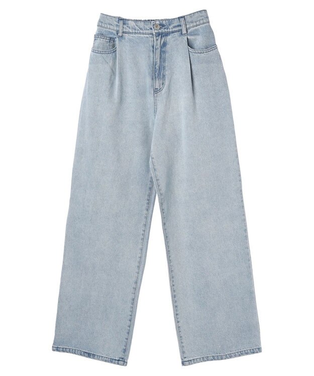 earth music&ecology タックルーズデニムパンツ Light Indigo