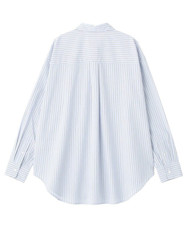 earth music&ecology スタンダードシャツ Stripe Blue