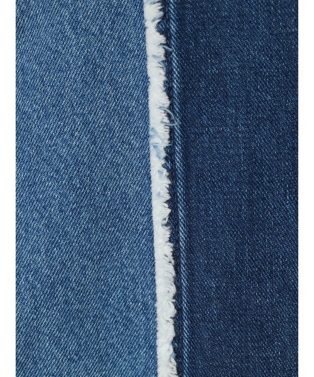 earth music&ecology Ｌｅｅ×ｅ．ｍ．ａ．ｅ　切替デニムフレアパンツ Indigo