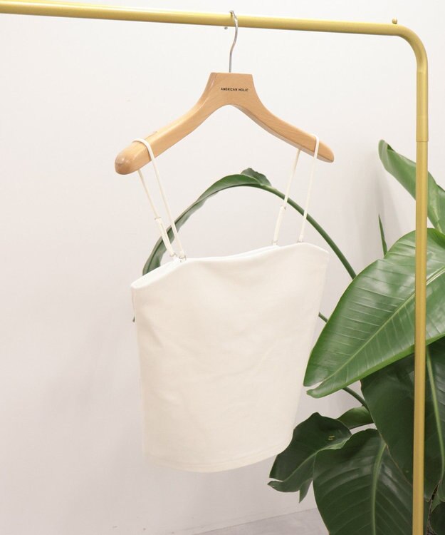 AMERICAN HOLIC 【カップ付き】バンドゥキャミソール Off White