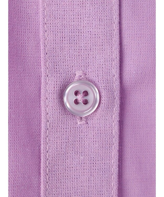 Green Parks 綿麻混レギュラーシャツ Purple