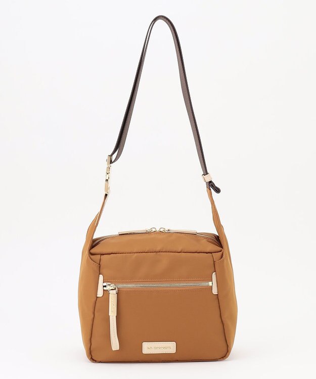 LA BAGAGERIE メタルバックル　ボックスショルダー　SSサイズ チョコ