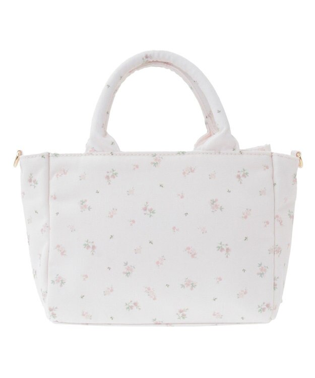 Maison de FLEUR ピンクマニアフラワープリントフリル2Wayトート Pink