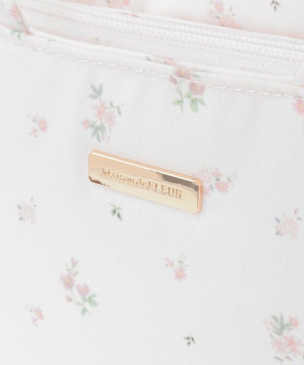 Maison de FLEUR ピンクマニアフラワープリントフリル2Wayトート Pink